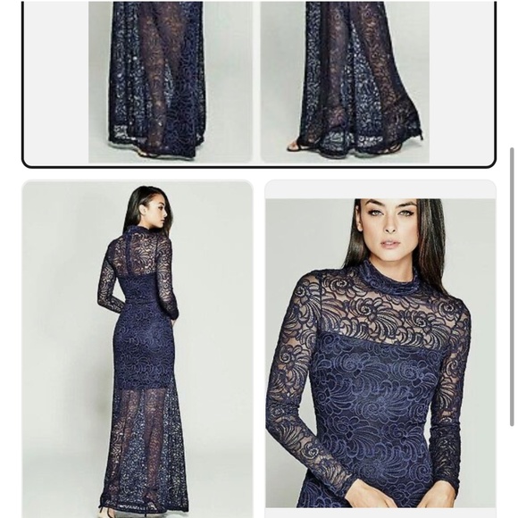 GUESS BY MARCIANO DIANA LACE MAXI GOWN DRESS SMALL - Picture 2 of 10